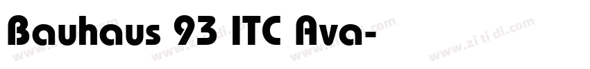 Bauhaus 93 ITC Ava字体转换